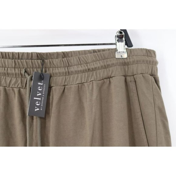 NWT‎ Velvet by Graham & Spencer Jogger Mens XXL Cotton Elastic Waist Sweatpants - Picture 2 of 10